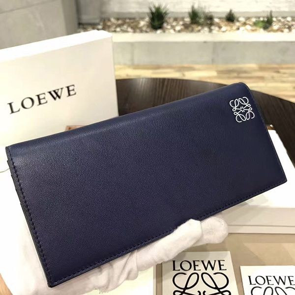 激安価格!ロエベ ソフトグレインカーフ ロングホリゾンタルウォレット 偽物 2色 loq16248
