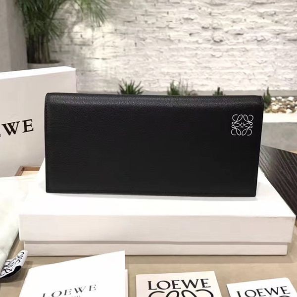 激安価格!ロエベ ソフトグレインカーフ ロングホリゾンタルウォレット 偽物 2色 loq16248