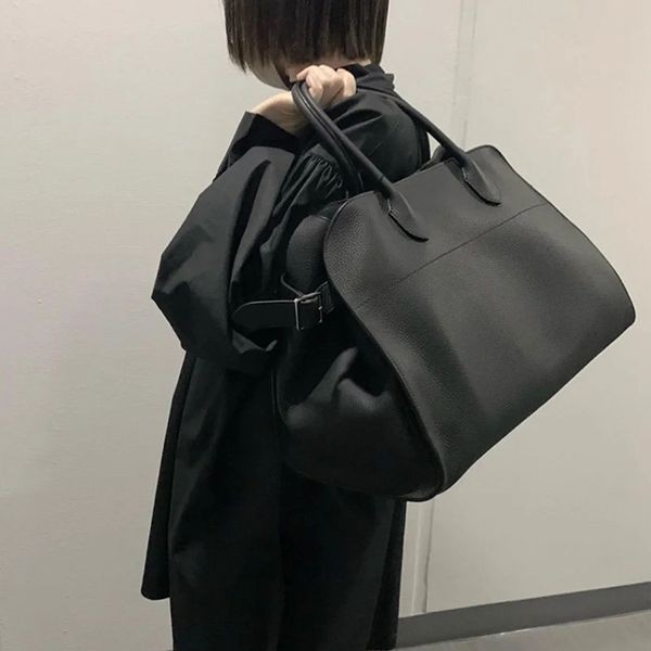 [THE ROW 偽物] MARGAUX15 レザーバッグ ブラック zal75759