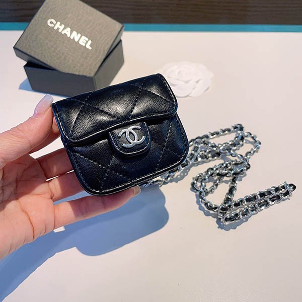 シャネル ブラック Airpod ケース コピー✦イヤホンケース shi83074