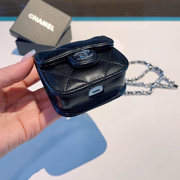シャネル ブラック Airpod ケース コピー✦イヤホンケース shi83074