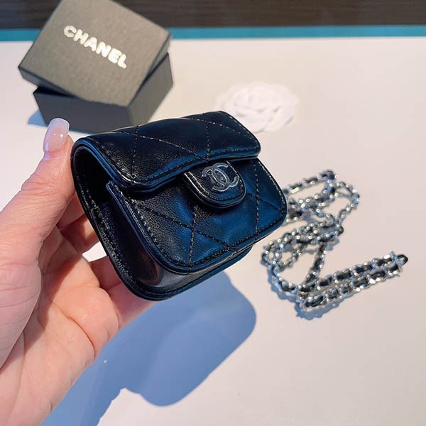 シャネル ブラック Airpod ケース コピー✦イヤホンケース shi83074