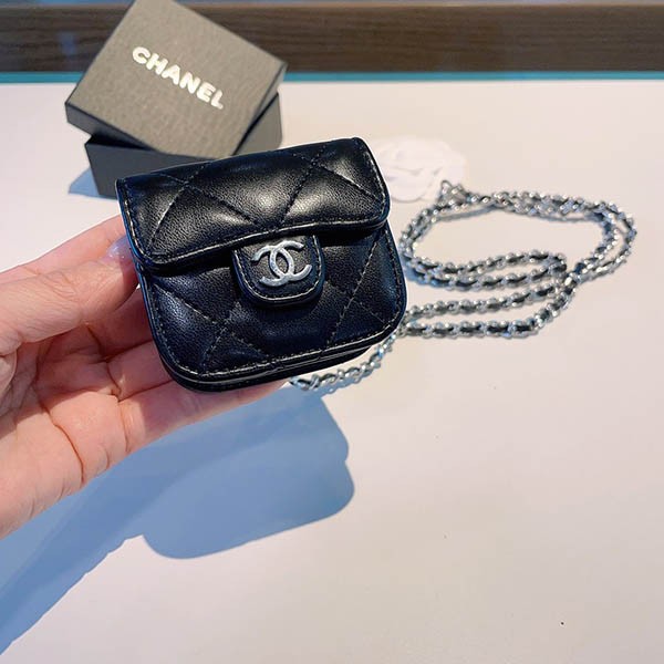 シャネル ブラック Airpod ケース コピー✦イヤホンケース shi83074