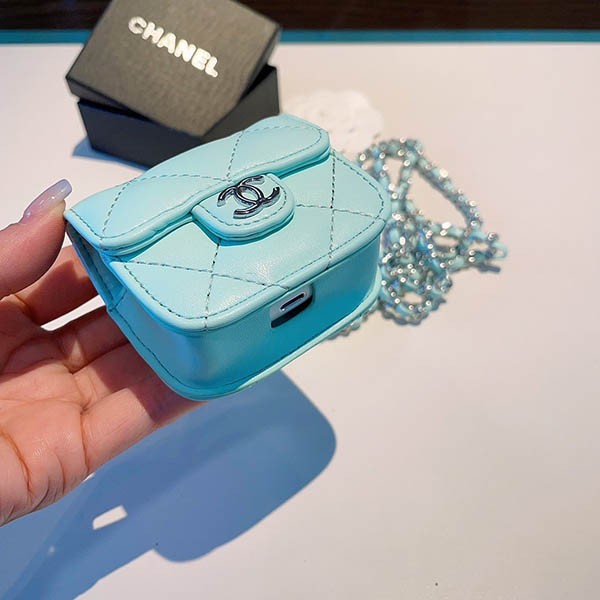 シャネル Airpod ケース 偽物 ティファニーブルー✦イヤホンケース