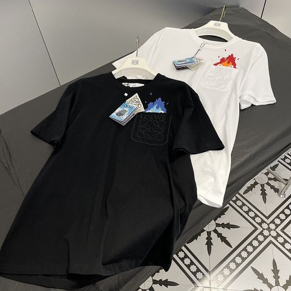 ロエベ ×ハウルの動く城 偽物 カルシファー ポケットTシャツ 2色 lol62003