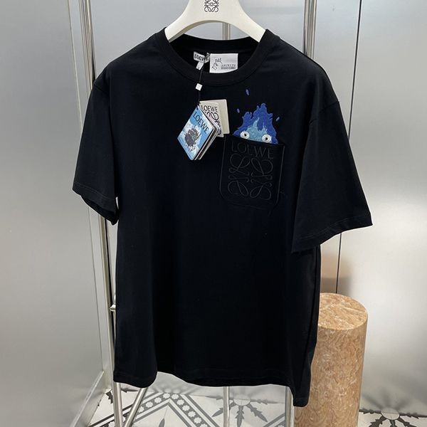 ロエベ ×ハウルの動く城 偽物 カルシファー ポケットTシャツ 2色 lol62003