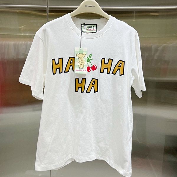 グッチ さくらんぼ コットン Tシャツ 偽物 gug98874