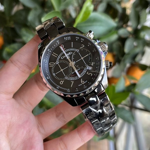 シャネル J12 偽物 時計 41mm ブラック shb69702