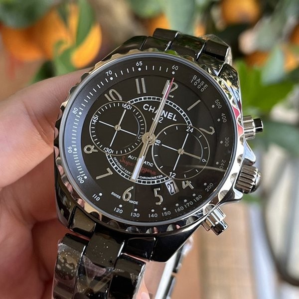 シャネル J12 偽物 時計 41mm ブラック shb69702