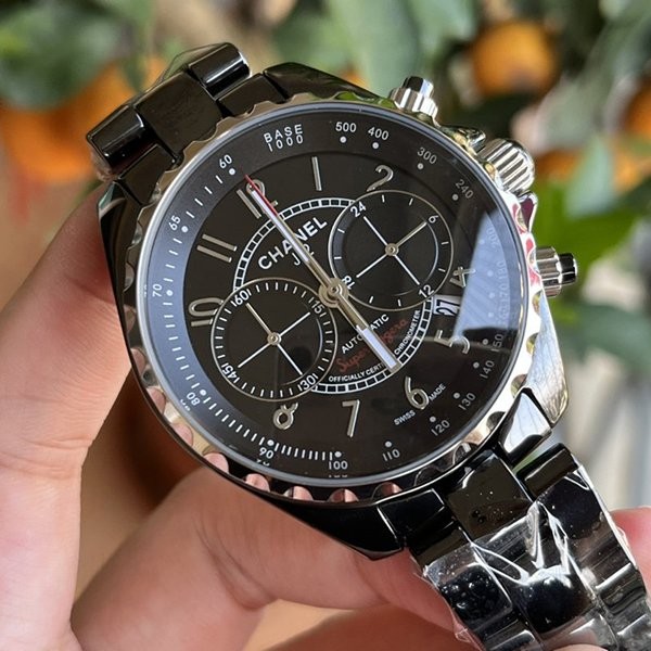 シャネル J12 偽物 時計 41mm ブラック shb69702