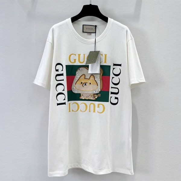 大人気!グッチ Kawaii ヴィンテージロゴ プリント Tシャツ コピー guy35171