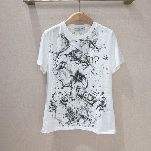 ディオール メロセシア コットン Tシャツ 偽物 323T06A4400X0810