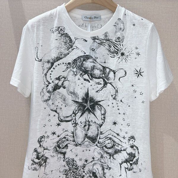 ディオール メロセシア コットン Tシャツ 偽物 323T06A4400X0810