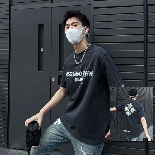 激安価格!クロムハーツ Tシャツ 偽物 CHプラス ブラック メンズ Kuh19579