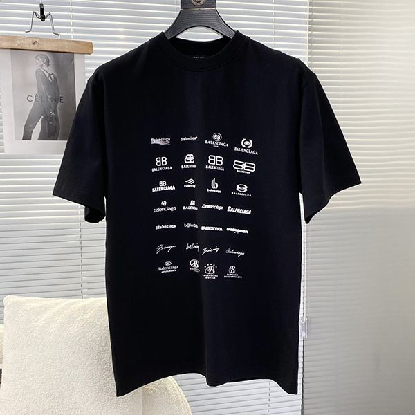 ★安心バレンシアガ 偽物 ロゴ オーバーサイズ Tシャツ 半袖 2色 baq50186