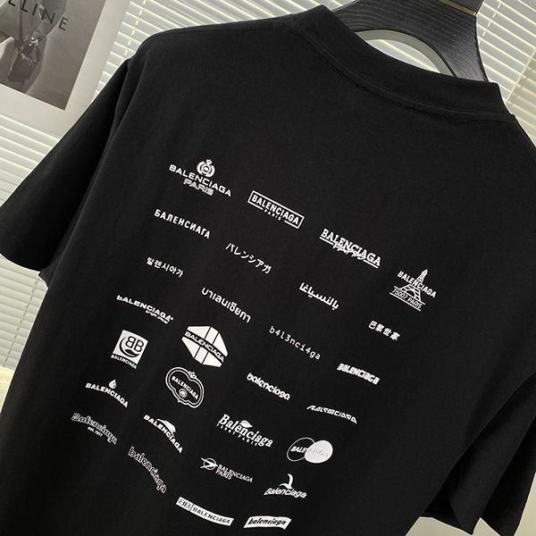 ★安心バレンシアガ 偽物 ロゴ オーバーサイズ Tシャツ 半袖 2色 baq50186