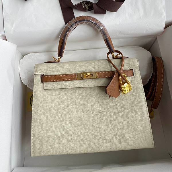 ★日本!!人気!エルメス 偽物 ケリー 25cm 外縫い エプソン ゴールド金具 erk42383