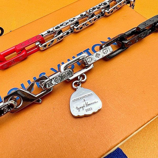 ルイヴィトン× 草間彌生 コリエモノグラム 偽物 チェーン ドット M01087