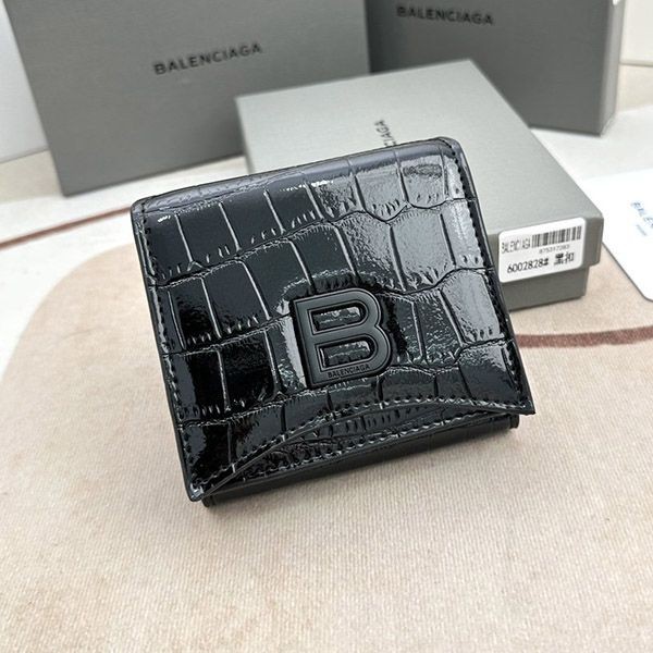 ★安心バレンシアガ 偽物 クロコダイル型押し ミニウォレット bay00612