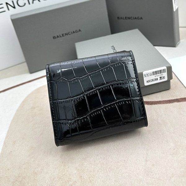 ★安心バレンシアガ 偽物 クロコダイル型押し ミニウォレット bay00612