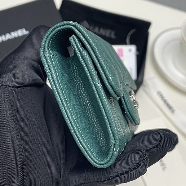 ブティック♪シャネル コピー ミニ財布 キャビア ライトゴールド金具