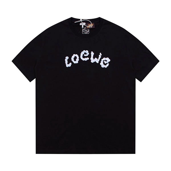 ロエベ コピー Paulas Ibiza ロゴ コットン Tシャツ 半袖 lok07899