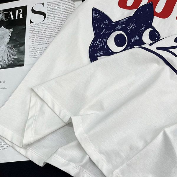 ★日本!!人気!グッチ Since 1921 キャット プリント Tシャツ guu43007
