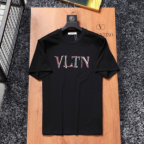 ヴァレンティノ Tシャツ パロディ VLTN コットンロゴ Tシャツ Vuk85200