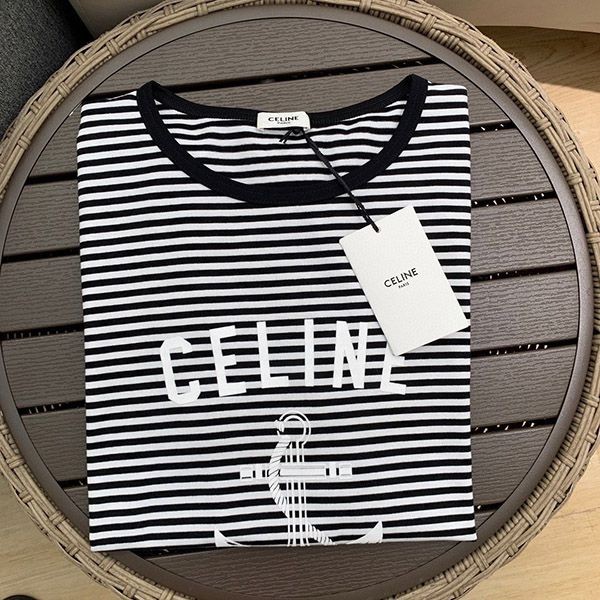 激安価格!セリーヌ アンカー 70S ストライプ Tシャツ 偽物 4色 Cem65281