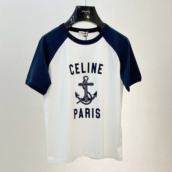 ★日本!!人気!セリーヌ 偽物 アンカー 70S ストライプ Tシャツ Cet68193