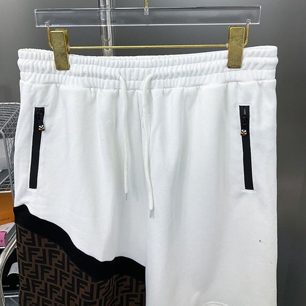 大人気!フェンディ FFモチーフ切替 偽物 ジャージー ハーフパンツ feo13432