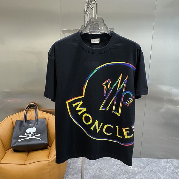 注目度抜群!モンクレール ロゴ Tシャツ 偽物 男女兼用 mom98285
