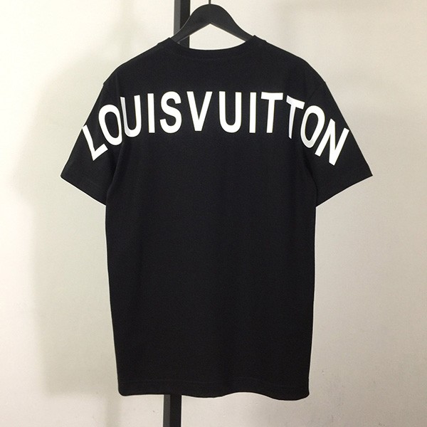 ルイヴィトン コピー フロント&バック レタープリントTシャツ 2色 vuw87686