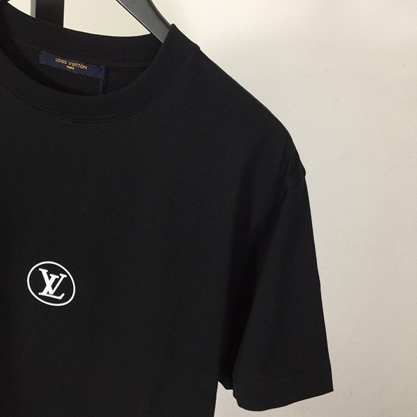 ルイヴィトン コピー フロント&バック レタープリントTシャツ 2色 vuw87686