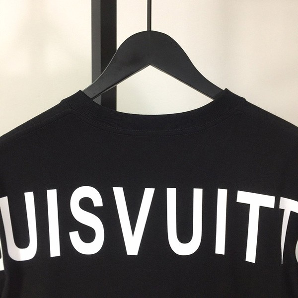 ルイヴィトン コピー フロント&バック レタープリントTシャツ 2色 vuw87686