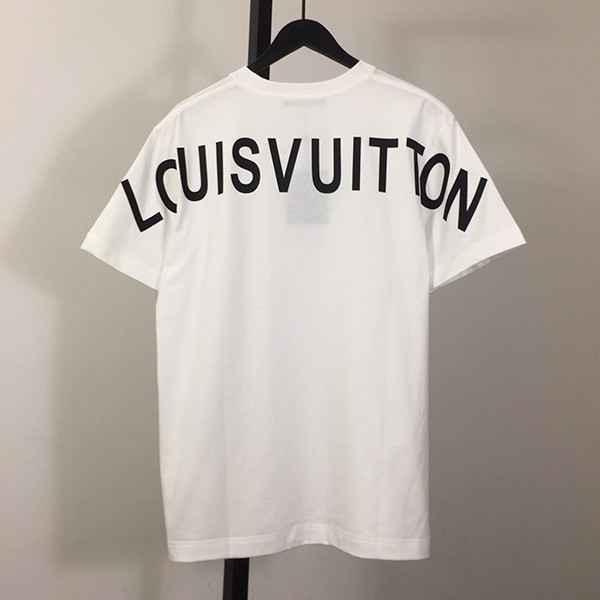 ルイヴィトン コピー フロント&バック レタープリントTシャツ 2色 vuw87686