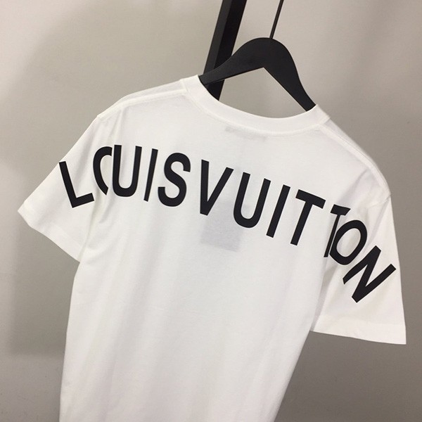 ルイヴィトン コピー フロント&バック レタープリントTシャツ 2色 vuw87686