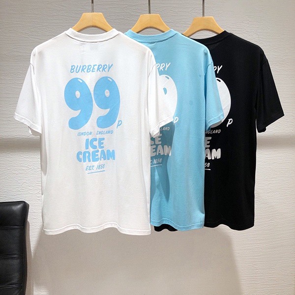 バーバリー コーデの主役にも!アイスクリームプリント Tシャツ コピー 3色 Baw59573