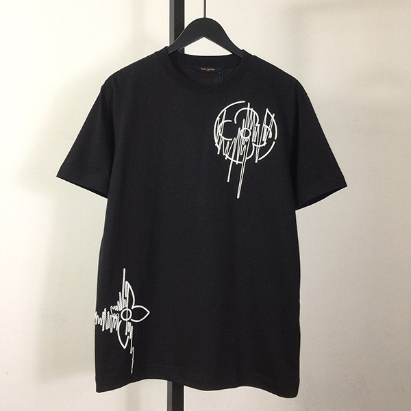 スタイリッシュ!【ルイヴィトン コピー】周波数 グラフィック Tシャツ 2色 vul82902