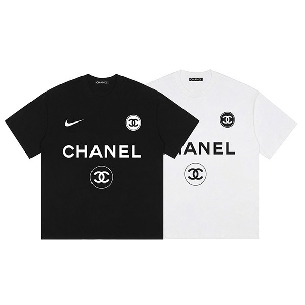 シャネル ナイキ Tシャツ 偽物コラボ! COCO5 Tシャツ 選べる2色☆大人気 she66176