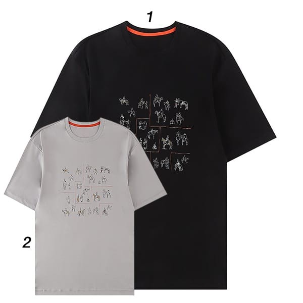 エルメス 半袖 Tシャツ スーパーコピー H刺繍 コットン 2色 ern58285