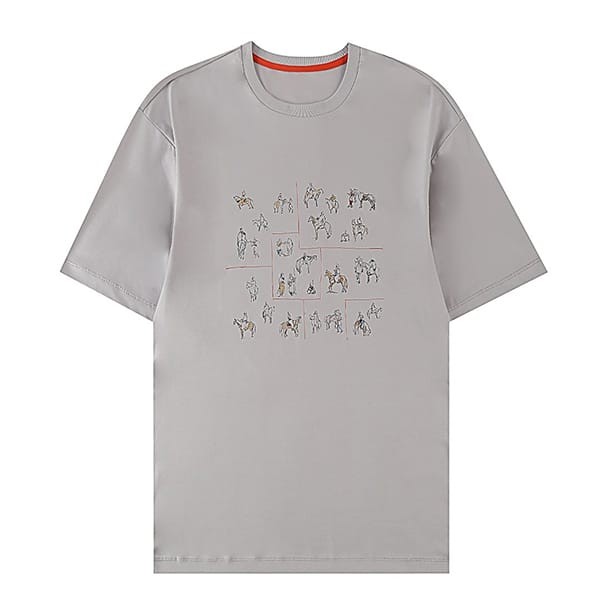 エルメス 半袖 Tシャツ スーパーコピー H刺繍 コットン 2色 ern58285