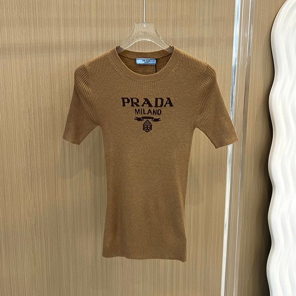 プラダ ロゴ入りシルククルーネックセーター コピー puw00256