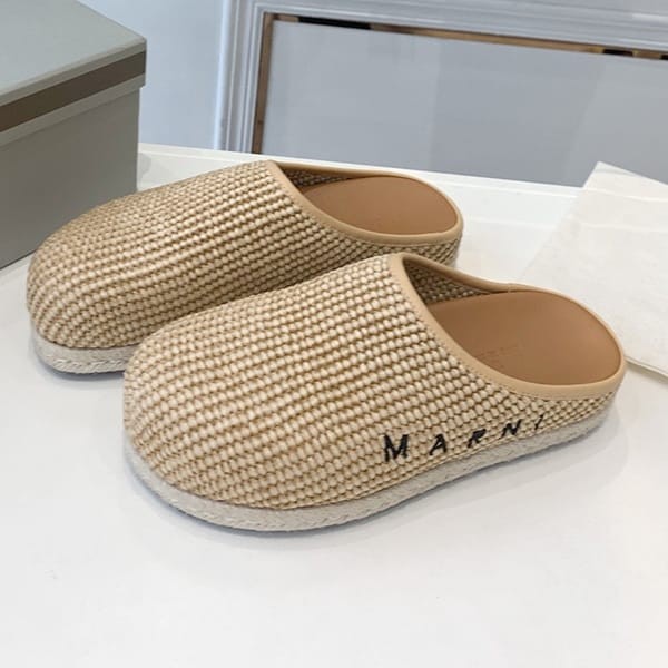 マルニ サンダル 靴 ロゴ ラフィア バックレス メンズ 5色 mac08787