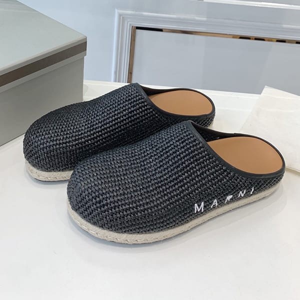 マルニ サンダル 靴 ロゴ ラフィア バックレス メンズ 5色 mac08787