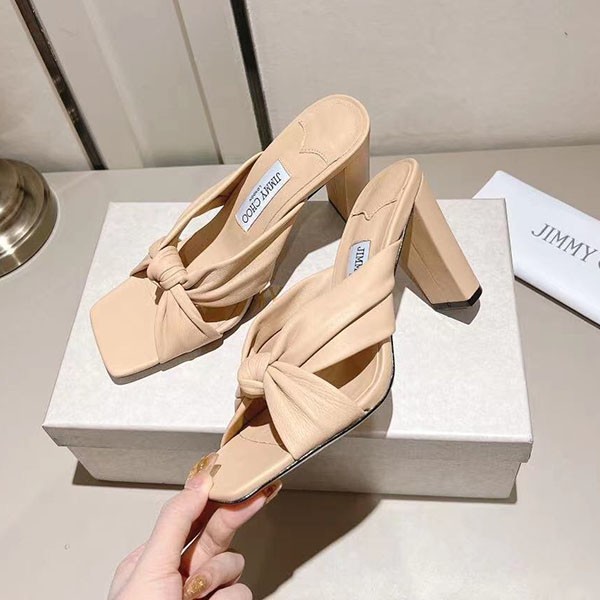 ジミーチュウ Avenue 80 ナッパレザー サンダル 偽物 jit03599