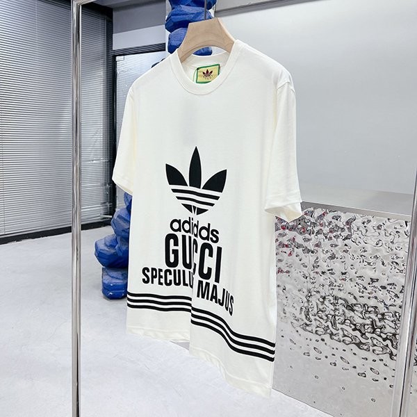人気話題コラボ!アディダス グッチ Tシャツ 偽物 コットン gul90363