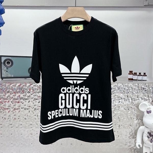 人気話題コラボ!アディダス グッチ Tシャツ 偽物 コットン gul90363