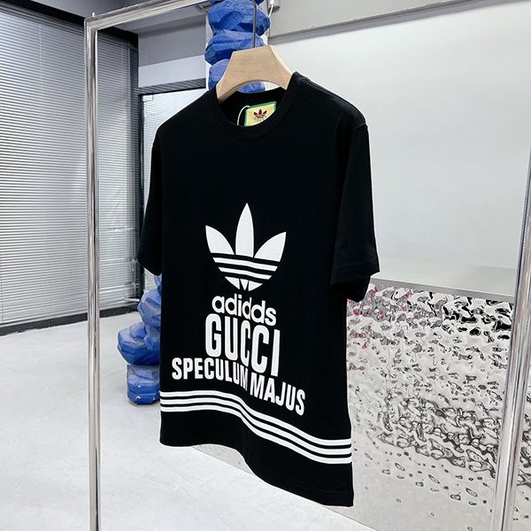 人気話題コラボ!アディダス グッチ Tシャツ 偽物 コットン gul90363