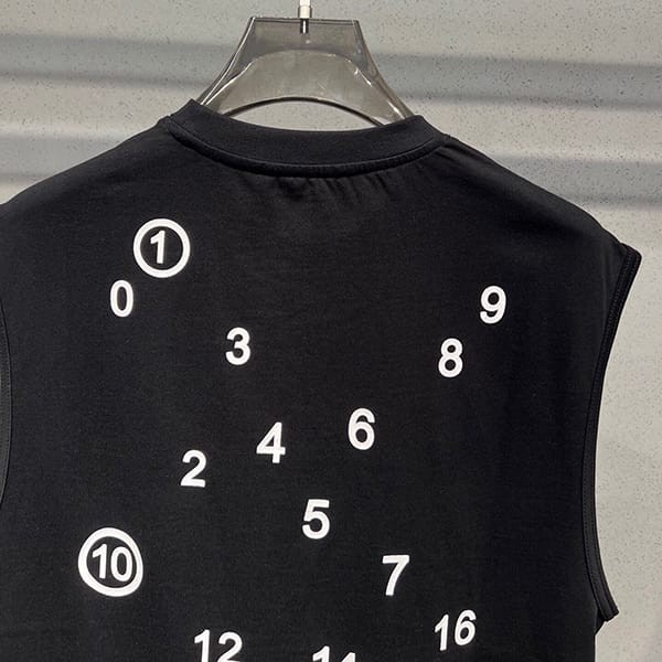MM6 メゾン マルジェラ コピー ナンバリング ロゴ Tシャツ ベスト 2色 Mam63893